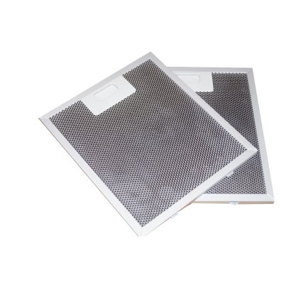 Två Thermex stålfilter R520.42.7705.0, 24 × 35 cm per filter